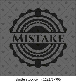 Mistake retro style black emblem