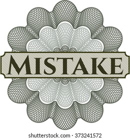 Mal emblema de rosette o del estilo del dinero