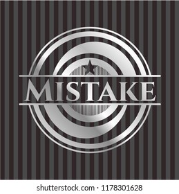 Mistake silver badge or emblem