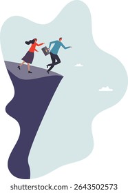 Mistake or wrong decision with blind decision, business problem with blindfold leadership, trouble, failure or trap for bad decision.character for design.