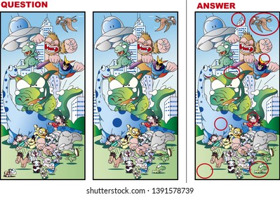 Mistaken picture search quiz, monsters are coming