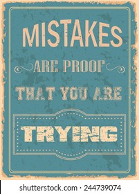 Mistakes Proof That You Trying Vintage Stock Vector (Royalty Free ...