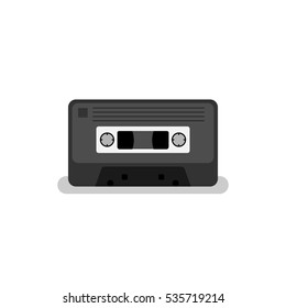 Mistape. vector illustration of a retro cassette in bright colours on a white background. mixtape concept. eps 10