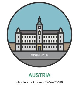 Mistelbach. Cities and towns in Austria. Flat landmark