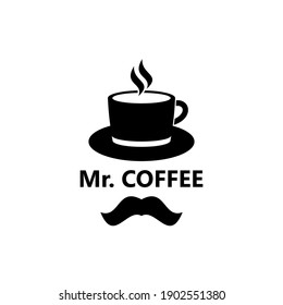 Diseño de la plantilla del logotipo del café de Mister