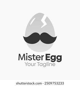 Plantilla de diseño de logotipo Mister Egg. Bueno para empresas, agencias, comunidad y Organización