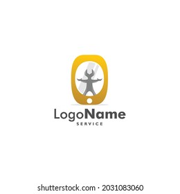 Mister gadget logo vector with glasses. Icon for mobile smart phone shop and store. Can apply to professional education application, product and accessory  supply, web site, apps 