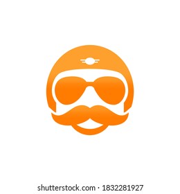 mister geek glasses logo symbol vector design