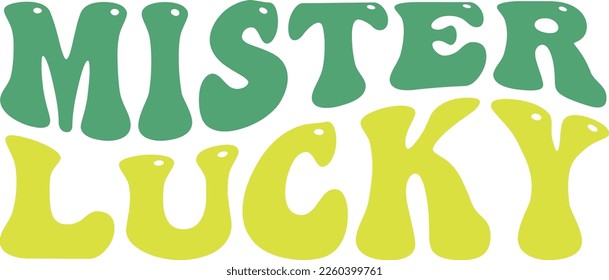 Mister lucky Best T-shirt Design for St.Patrick's Day Retro SVG in 2023