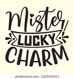 mister lucky charm t shirt design, vector file