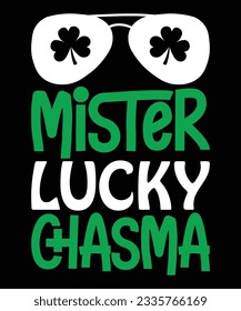 Mister lucky chasma st.pattern print template tshirt design