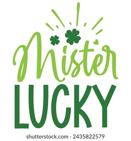 Mister Lucky, St. Patrick's Day Design EPS File.