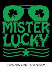 Mister lucky st.patrick's print template t shirt design