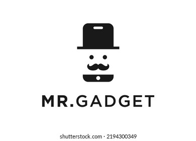 mister mobile logo design vector illustration