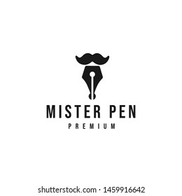 Mister pen logo design template