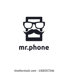 mister phone logo icon vector template on white background
