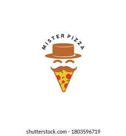 ilustración vectorial del logotipo de la pizza del mister