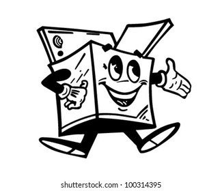 Mister Washer - Retro Clipart Illustration