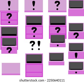 conjunto de vectores de vectores de caja de misterio