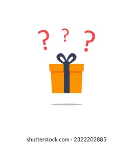 mistery gift box. vector illustration