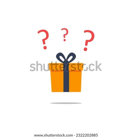 mistery gift box. vector illustration