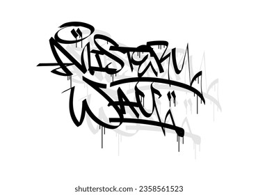 MISTERY WAY word graffiti tag style