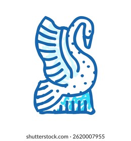 mistice sculptureletoe winter season doodle icon sketch vector. mistice sculptureletoe winter season sign. isolated symbol illustration