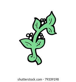 mistletoe cartoon design element