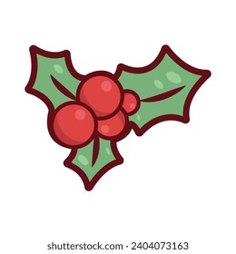 Mistletoe christmas icon. symbol, and vector, Can be used for web, print, and mobile