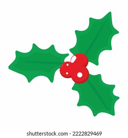 Mistletoe Christmas tree with red balls seamless