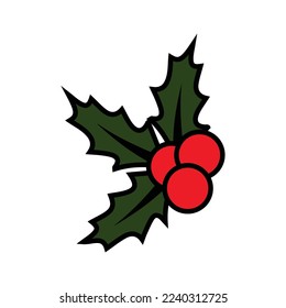 Mistletoe, Christmas vector art graphics