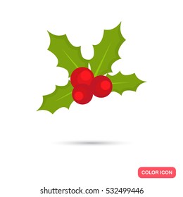 Mistletoe color icon. Flat design for web and mobile