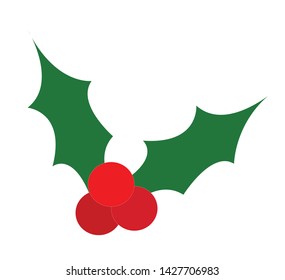 mistletoe cute illustration vector design for Christmas