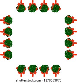Mistletoe decorative with white berries for Christmas.