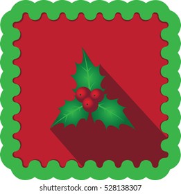 Mistletoe festive holiday illustration