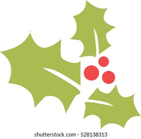 Mistletoe festive holiday illustration