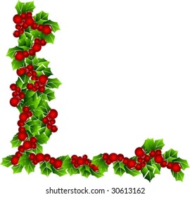 Mistletoe Frame Vector Stock Vector (Royalty Free) 30613162 | Shutterstock