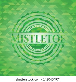 Mistletoe green mosaic emblem. Vector Illustration. Detailed.