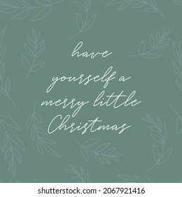 Mistletoe green seamless pattern with Christmas sign background for social media celebration card poster and postcard.