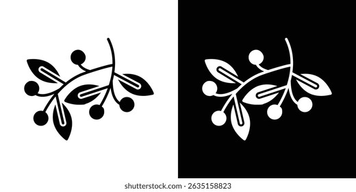Mistletoe icon concept, vector illustration