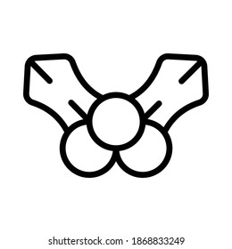 Mistletoe Icon or Logo in Line Style, perfect for website mobile app presentation