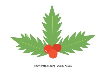 mistletoe icon on white background