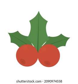 Mistelsymbol auf weißem Hintergrund