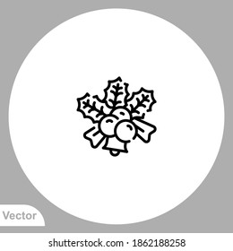 Mistletoe icon sign vector,Symbol, logo illustration for web and mobile