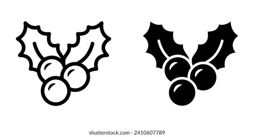 Mistletoe Icon. symbol for mobile concept and web design. vector illustration