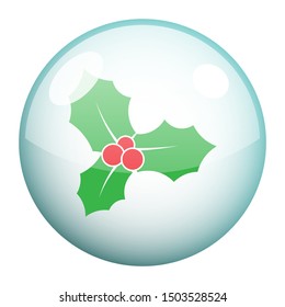 Mistletoe icon vector design. Holy berry icon isolated