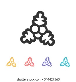 mistletoe icon. vector illustration