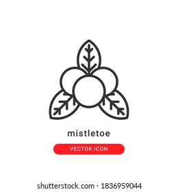ilustración vectorial de icono mistletoe. diseño de contorno de icono de mistletoe.
