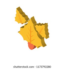 Mistletoe isometric left top view 3D icon