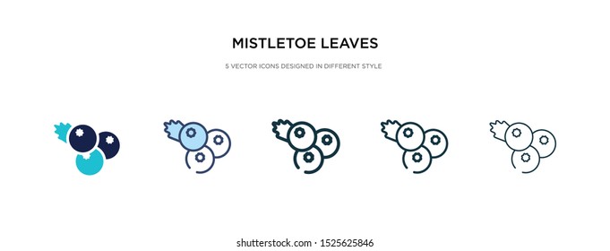 mistletoe leaves icon in different style vector illustration. two colored and black mistletoe leaves vector icons designed in filled, outline, line and stroke style can be used for web, mobile, ui